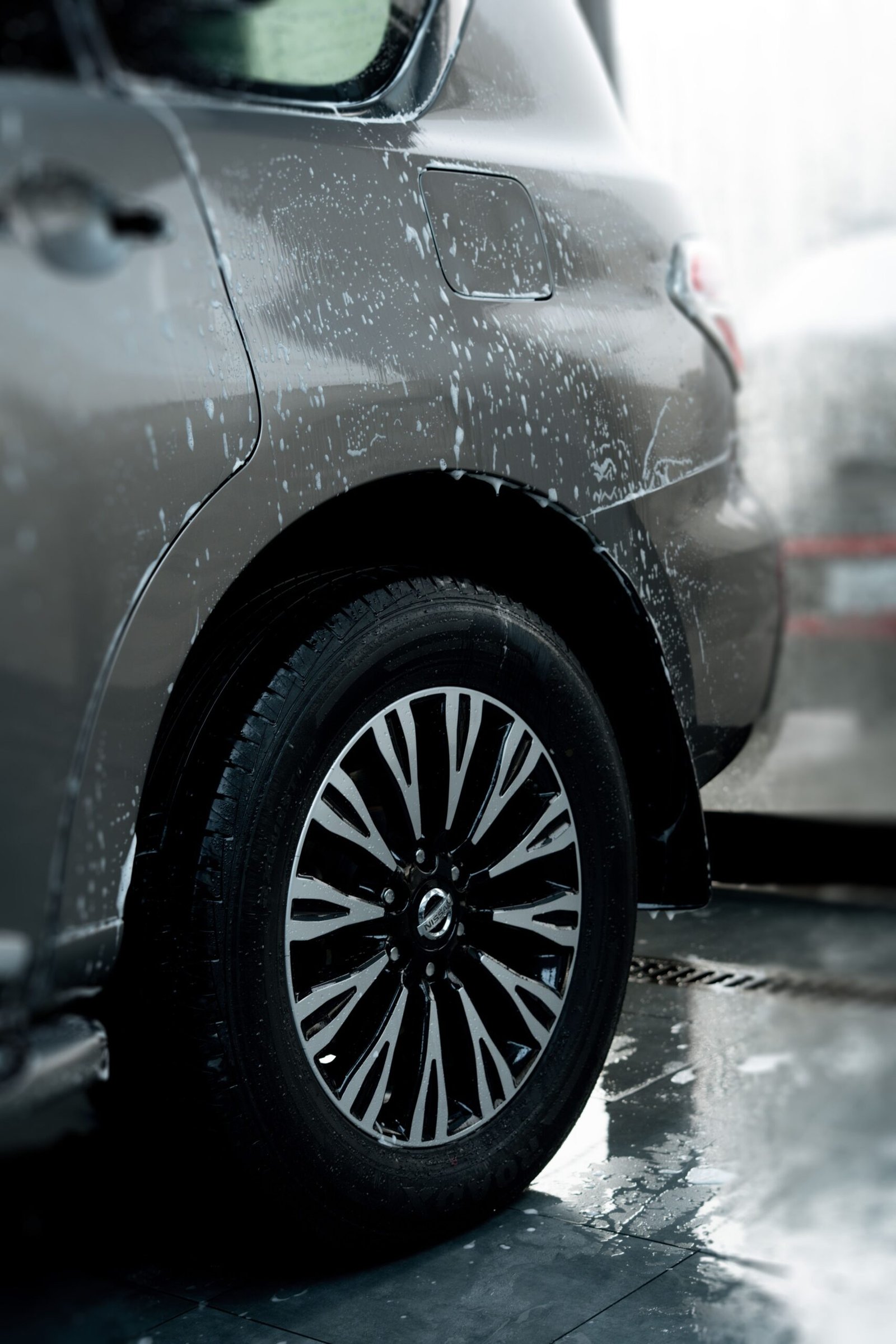 Wheel and rim being detailed